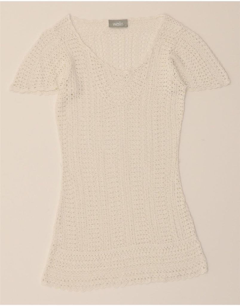 WALLIS Womens Oversized Beach Basic Dress UK 10 Small White Vintage Wallis and Second-Hand Wallis from Messina Hembry 
