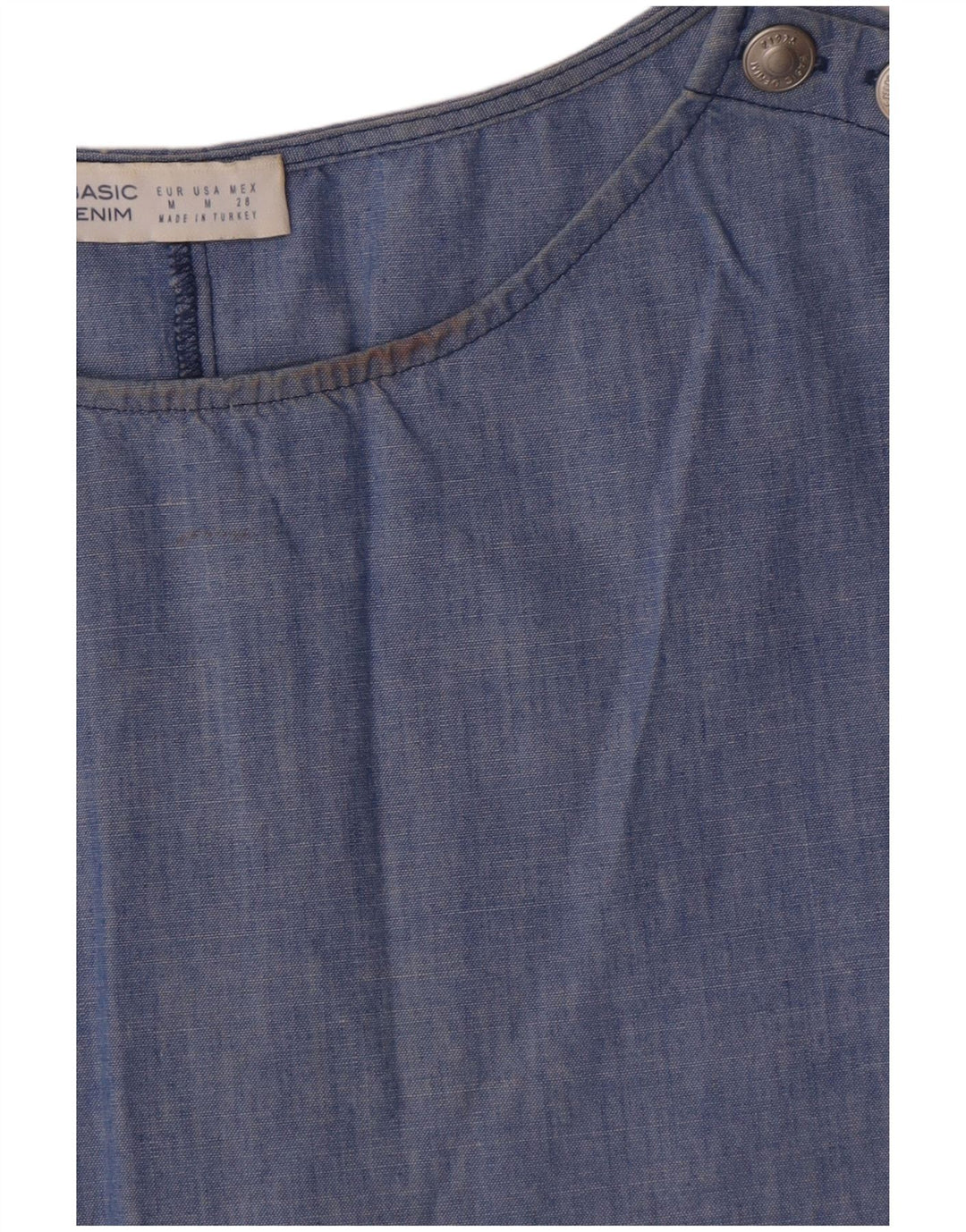 Zara Womens Tent Dress UK 14 Medium Blue Cotton