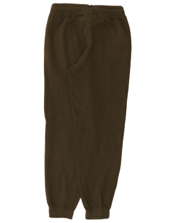 Puma Boys Tracksuit Trousers Joggers 13-14 Years Khaki Cotton