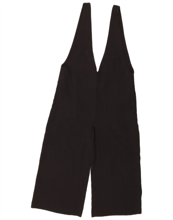 Zara Womens Sleeveless Playsuit UK 14 Large Black Polyester