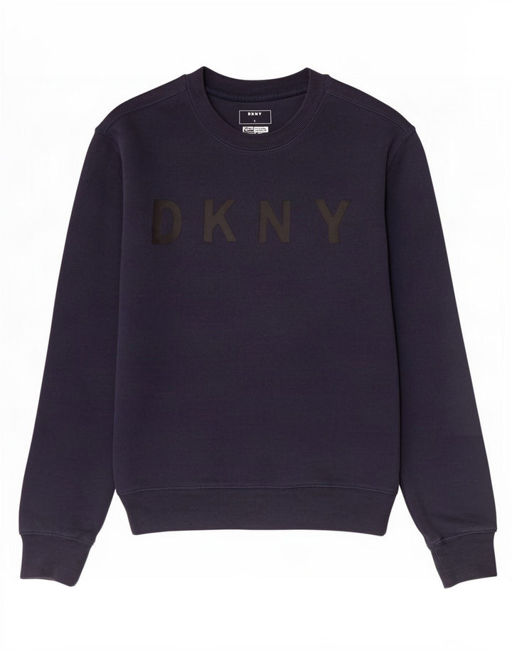 Dkny Mens Graphic Sweatshirt Jumper Small Navy Blue Cotton