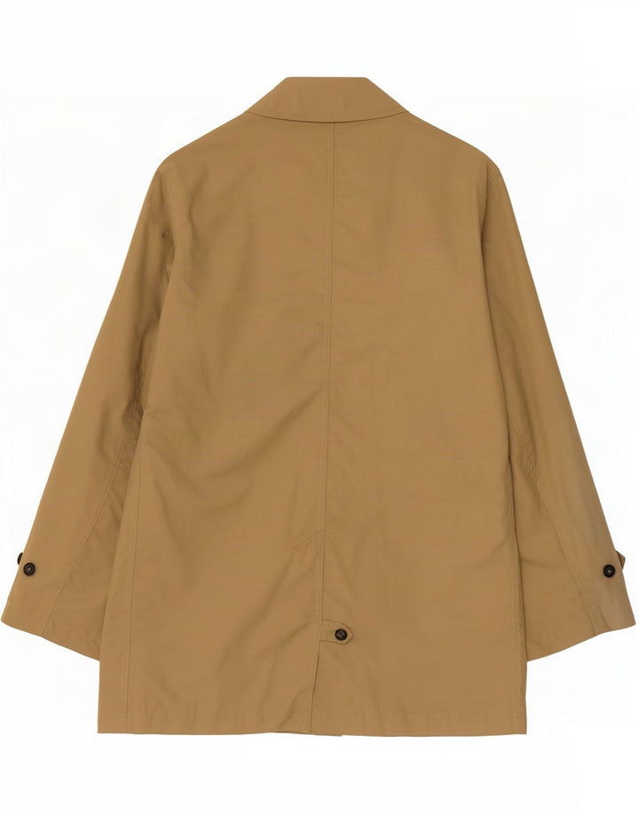 Barbour Mens Trench Coat UK 40 Large Beige Cotton