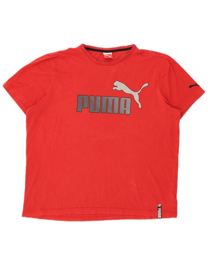 Puma Mens Graphic T-Shirt Top XL Red