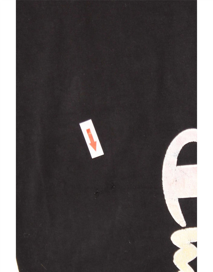 Champion Womens Graphic Leggings UK 12 Medium Black