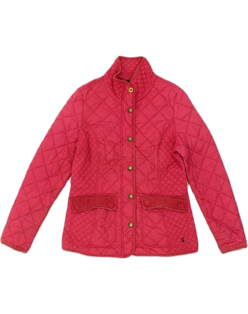 JOULES Womens Quilted Jacket UK 12 Medium  Pink Polyester | Vintage Joules | Thrift | Second-Hand Joules | Used Clothing | Messina Hembry 