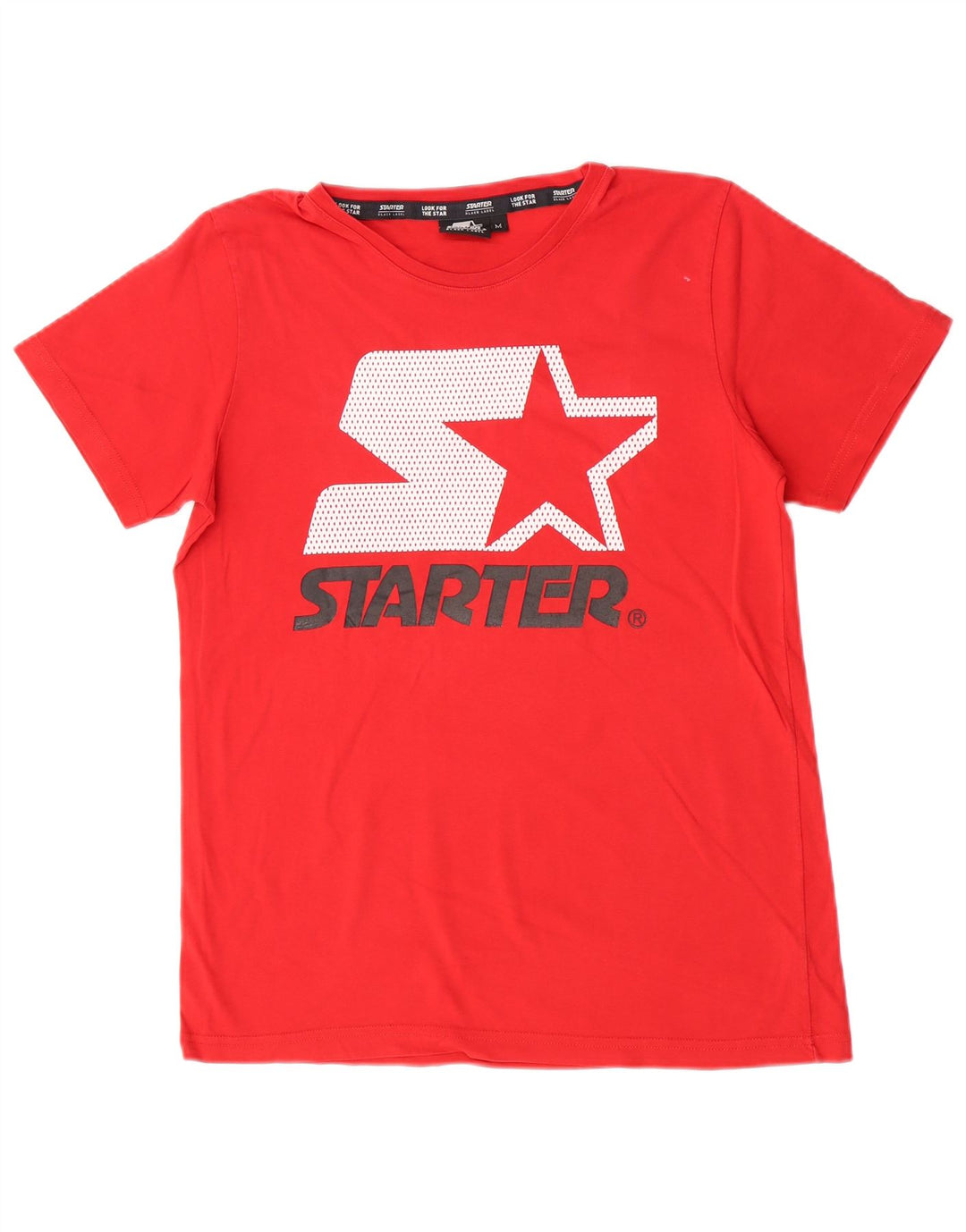 Starter Mens Graphic T-Shirt Top Medium Red Cotton