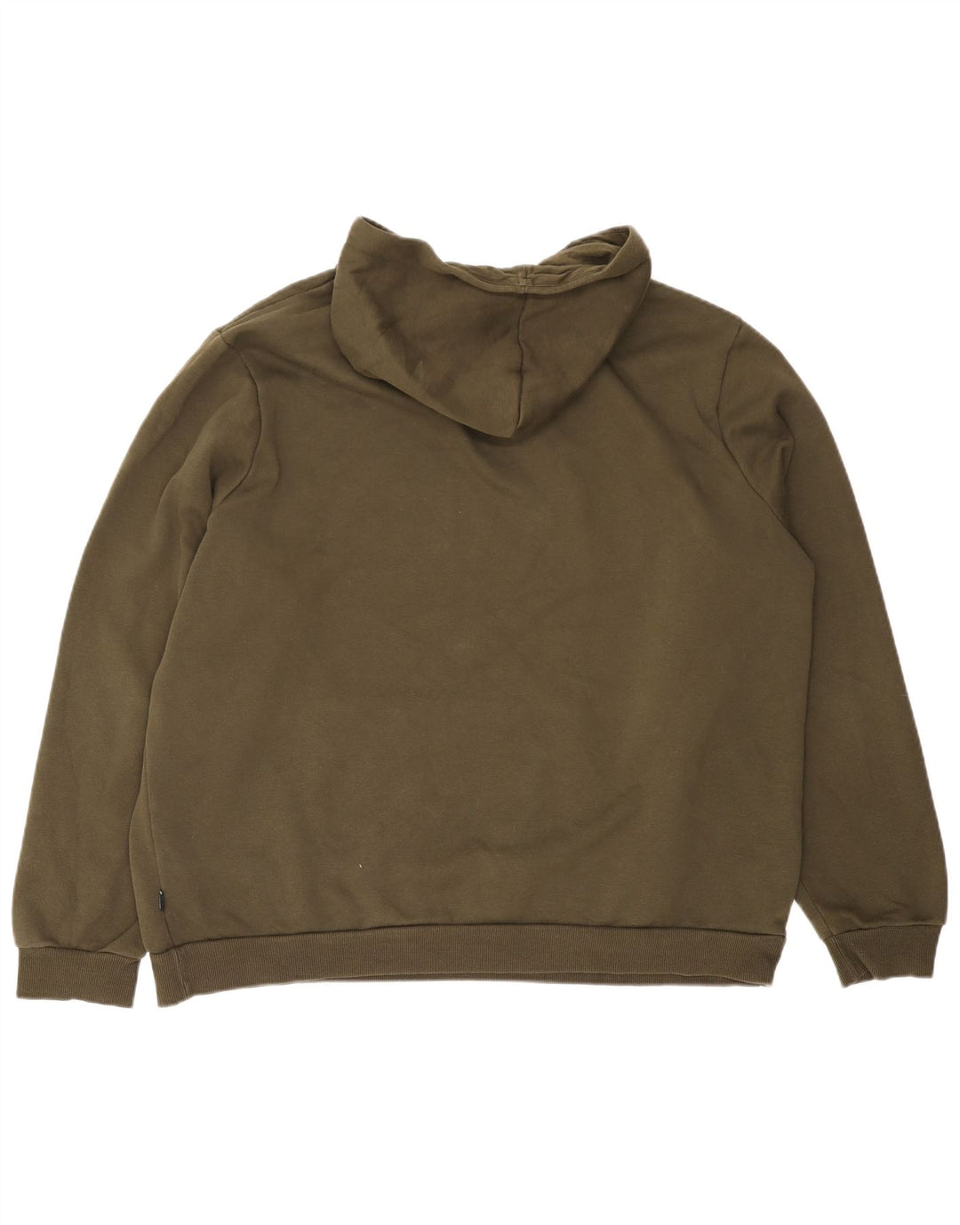 PUMA Mens Graphic Hoodie Jumper 2XL Khaki Cotton