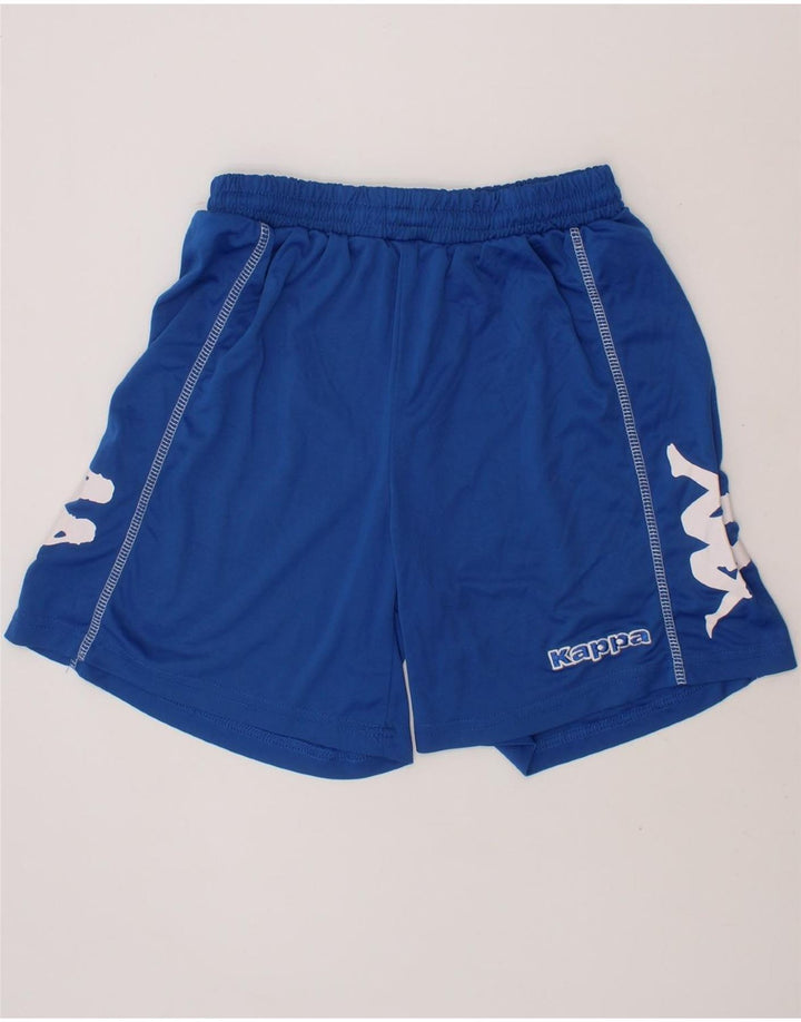KAPPA Boys Graphic Sport Shorts 13-14 Years  Blue Polyester Vintage Kappa and Second-Hand Kappa from Messina Hembry 