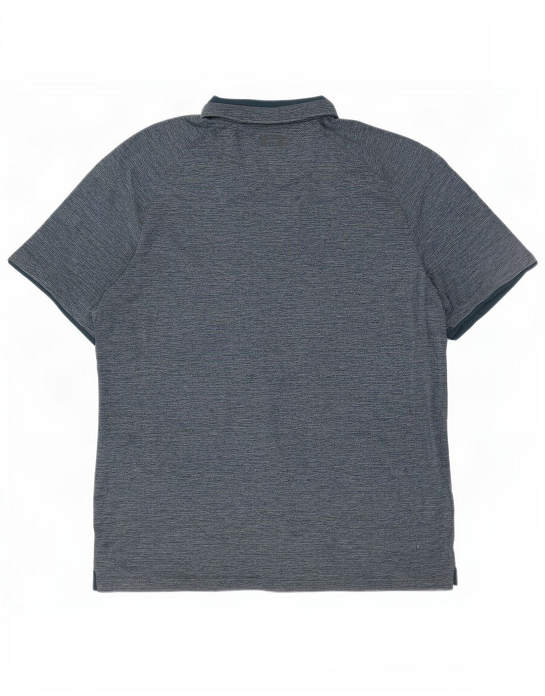 Under Armour Mens Heat Gear Polo Shirt Large Blue Flecked Polyester