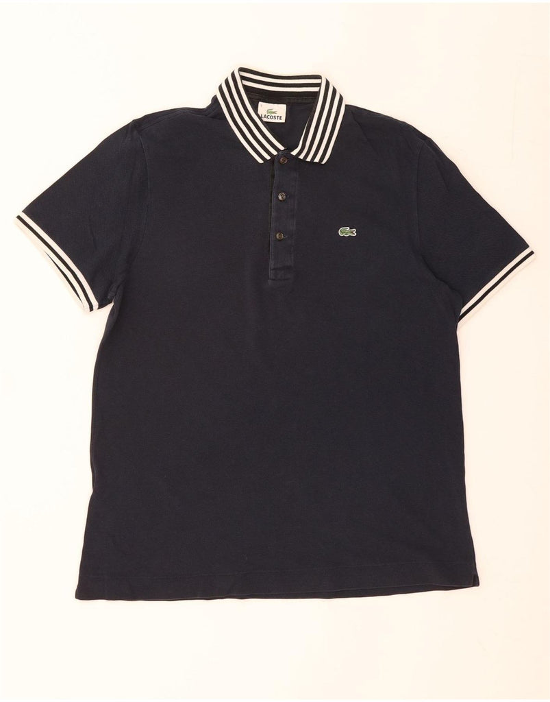 LACOSTE Mens Polo Shirt Size 5 Large Navy Blue Cotton Vintage Lacoste and Second-Hand Lacoste from Messina Hembry 