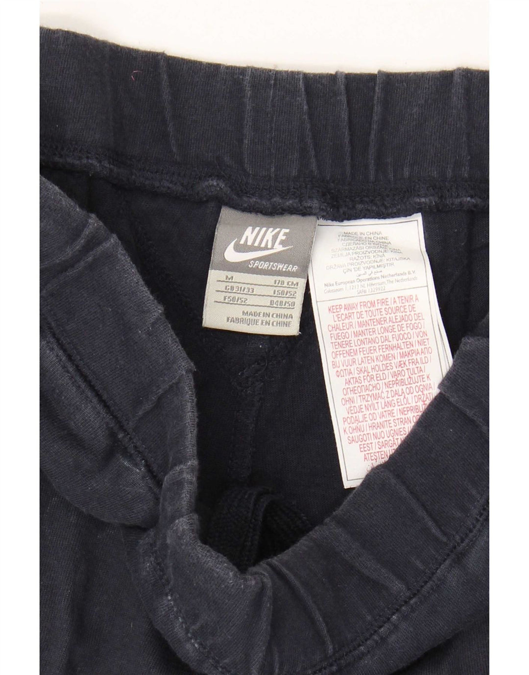Nike Mens Tracksuit Trousers Medium Navy Blue Cotton