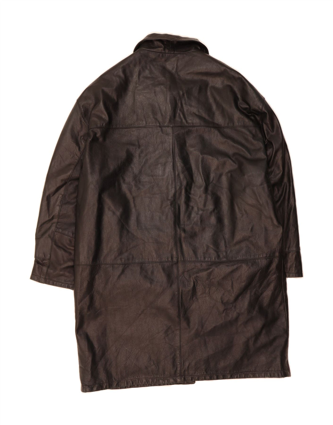 VINTAGE Mens Leather Coat UK 46 3XL Black Leather Vintage Vintage and Second-Hand Vintage from Messina Hembry 