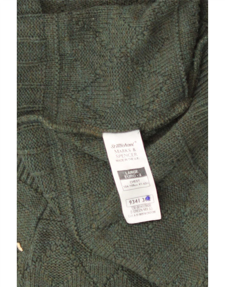 Marks & Spencer Mens St. Michael Cardigan Sweater Large Green