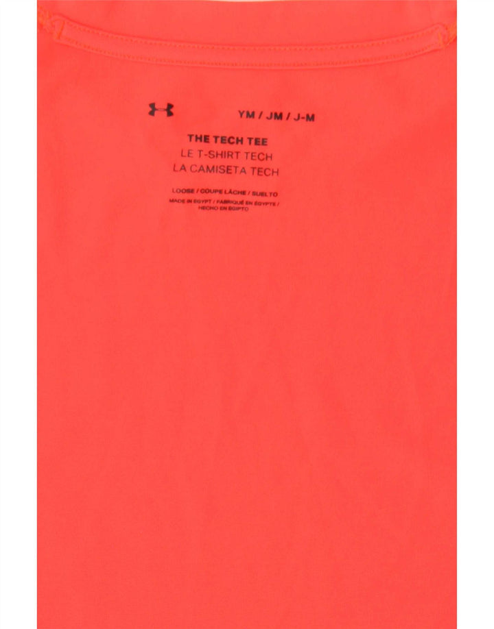 Under Armour Boys Graphic T-Shirt Top 9-10 Years Medium Orange Colourblock
