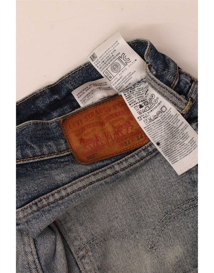 Levi's Mens 502 Tapered Jeans W31 L34 Blue Cotton