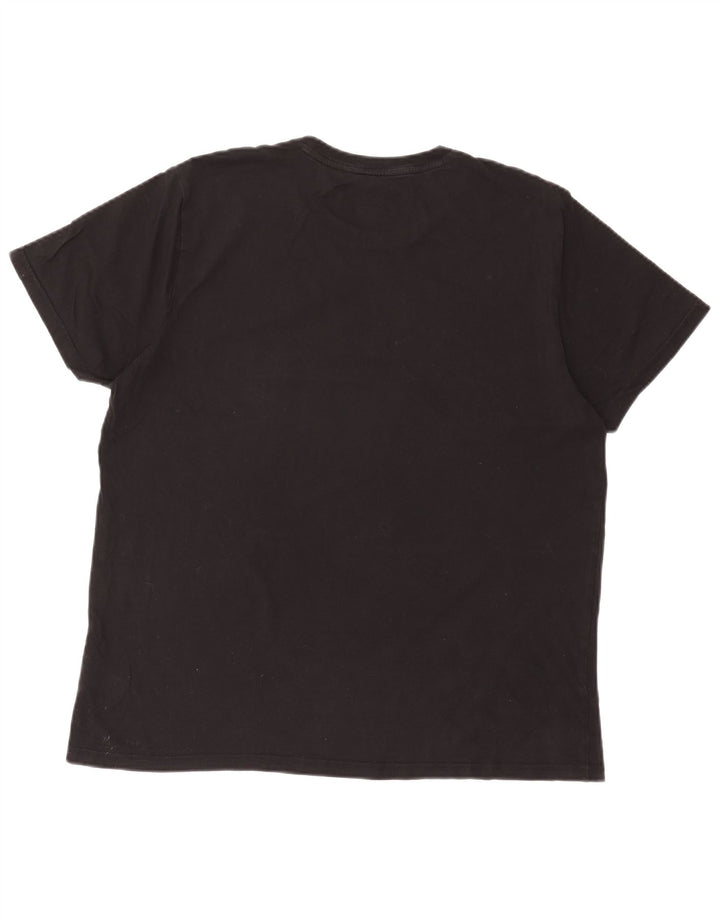 LEE Mens Regular Fit Graphic T-Shirt Top XL Black Cotton