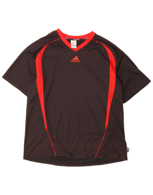 Adidas Mens Climalite T-Shirt Top XL Black Colourblock Polyester