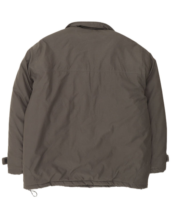 Kappa Mens Windbreaker Jacket UK 42 XL Khaki Polyamide
