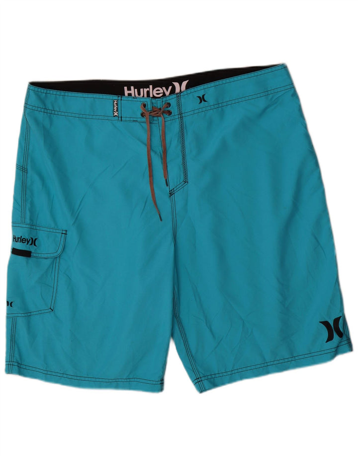 Hurley Mens Swimming Shorts XL  Blue Polyester