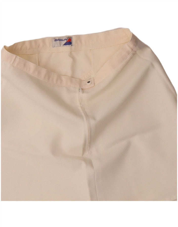 Vintage Womens High Waist Mini Skirt IT 46 Large W26 White