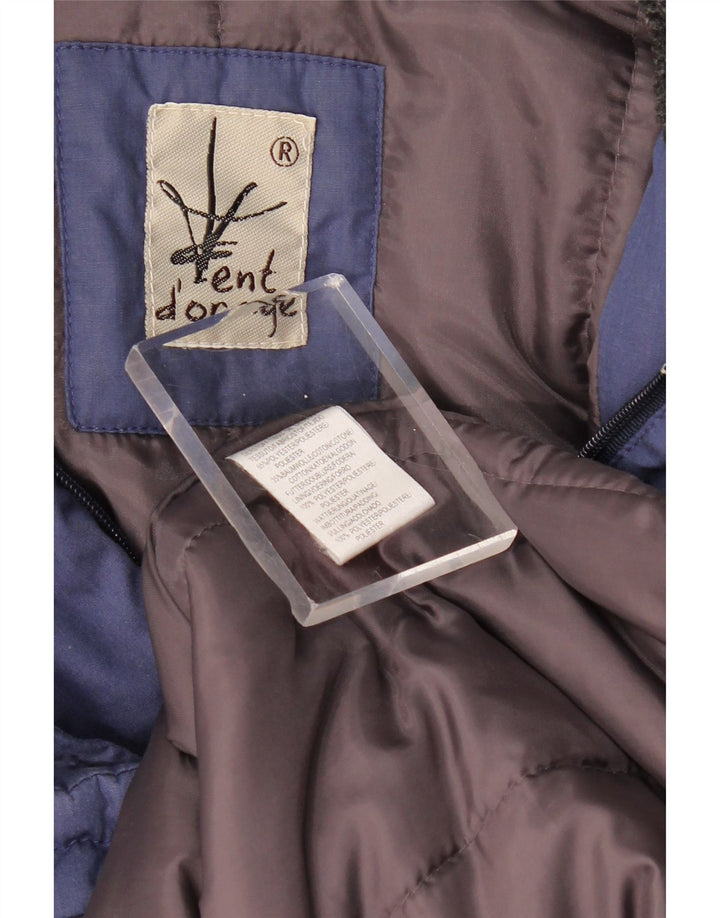 VINTAGE Womens Windbreaker Jacket UK 20 2XL Navy Blue Polyester