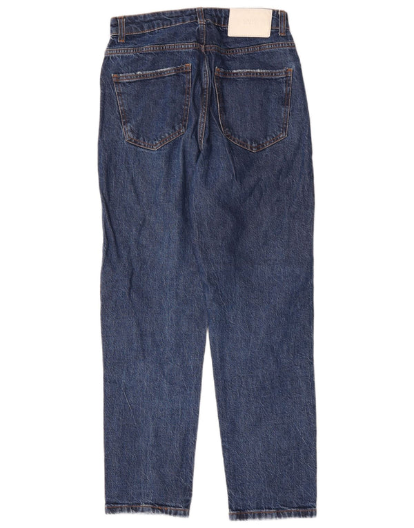 Zara Womens Straight Jeans EU 36 XS W26 L27 Navy Blue Cotton