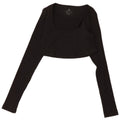 Adidas Womens Long Sleeve Crop Top UK 14 Large Grey