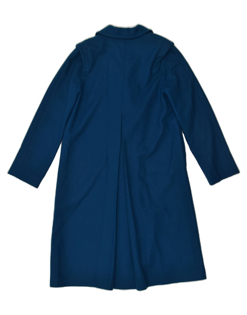 VINTAGE Womens Overcoat EU 40 Medium Blue Virgin Wool | Vintage Vintage | Thrift | Second-Hand Vintage | Used Clothing | Messina Hembry 