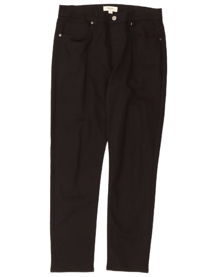Reiss Mens Tapered Jeans W34 L30 Black Cotton