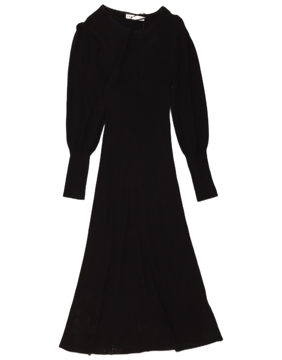ZARA Womens Jumper Dress UK 6 Small Black Viscose
