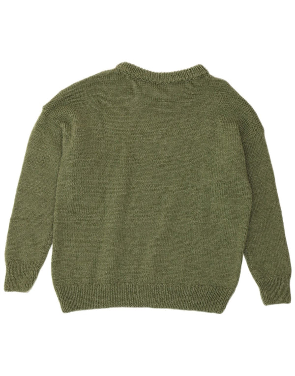 VINTAGE Mens Crew Neck Jumper Sweater Large Green