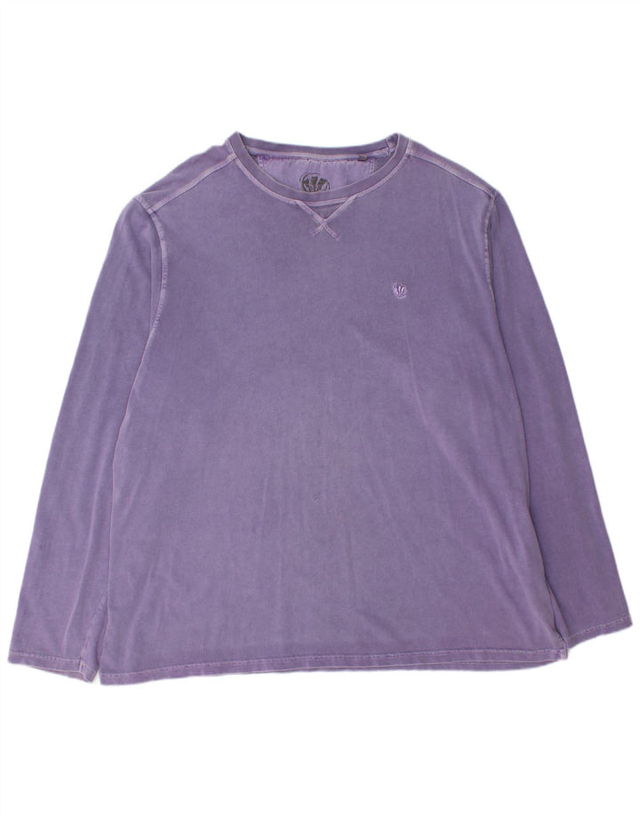 Fat Face Mens Top Long Sleeve 2XL Purple Cotton