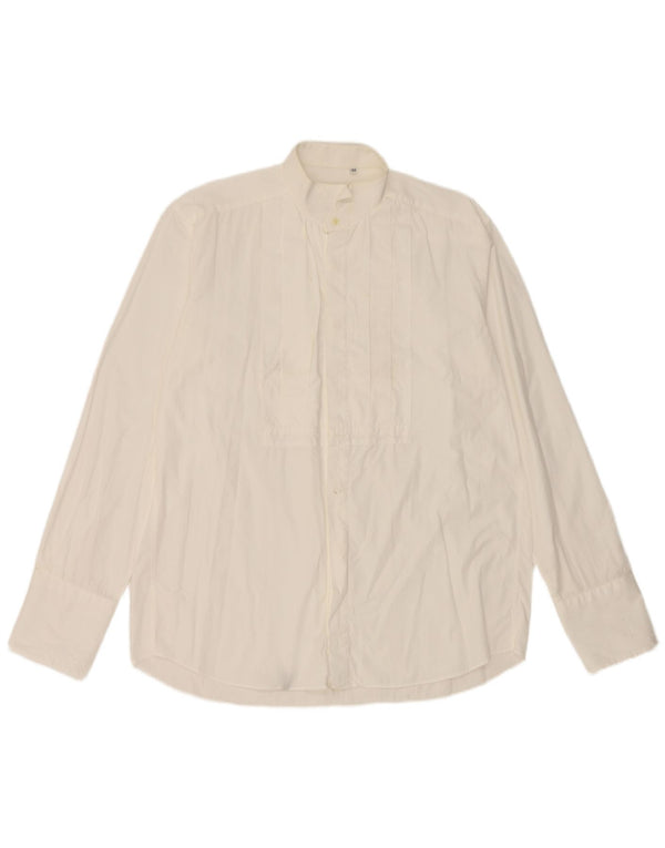 Ungaro Mens Formal Shirt Size 40 15 1/2 Medium White Cotton