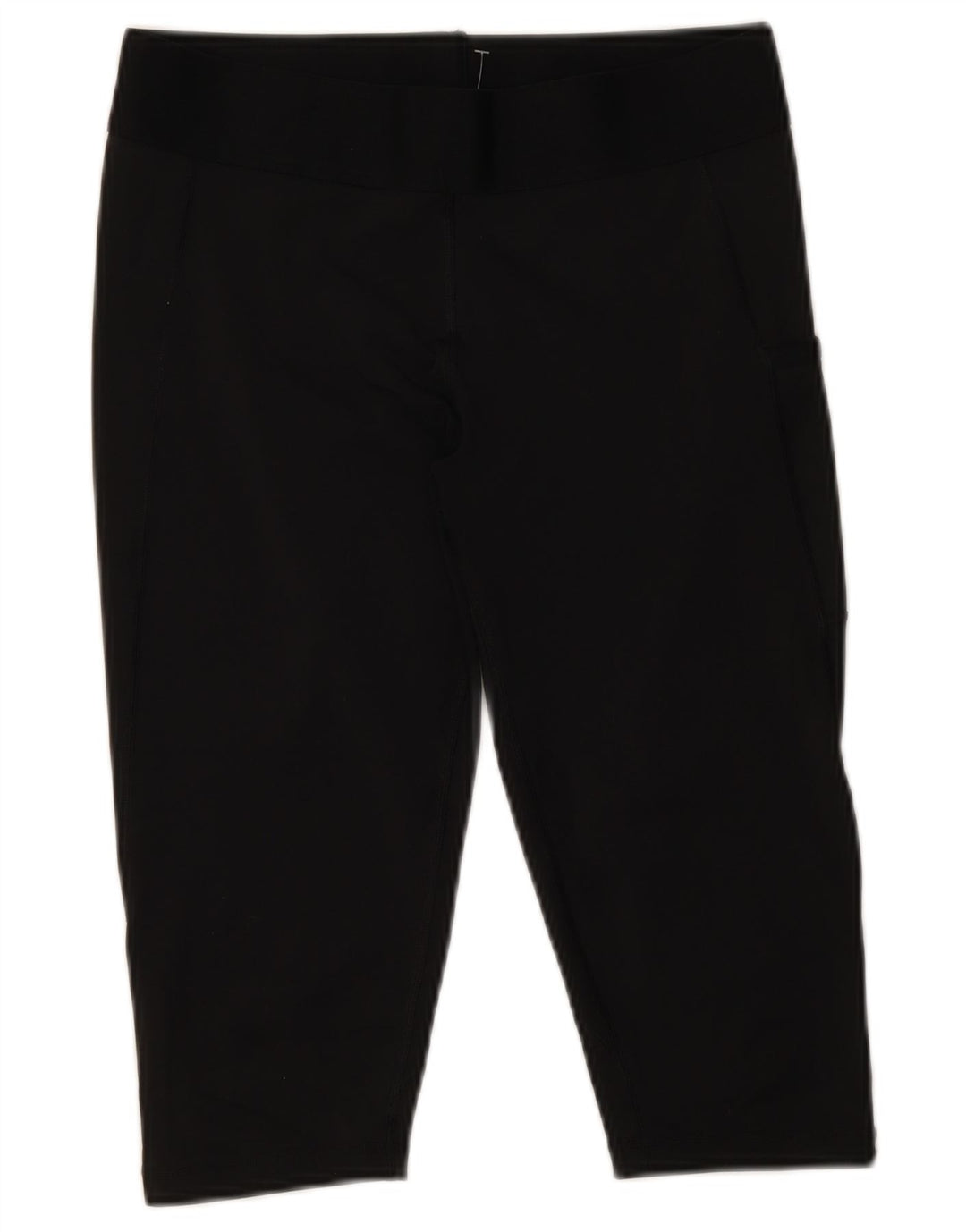 ADIDAS Womens Graphic Capri Leggings UK 12/14 Medium  Black