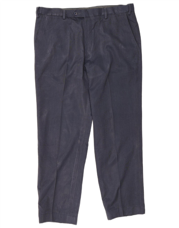 Marks & Spencer Mens Straight Regular Fit Suit Trousers W38 L28 Navy Blue