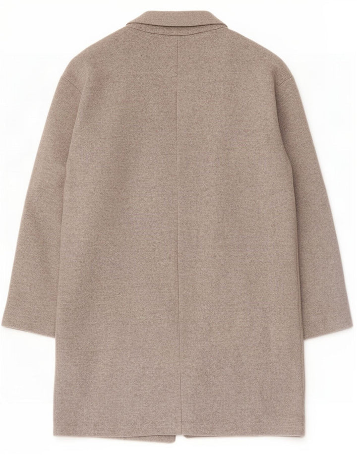 Zara Womens Open Overcoat UK 14 Medium Grey Polyester