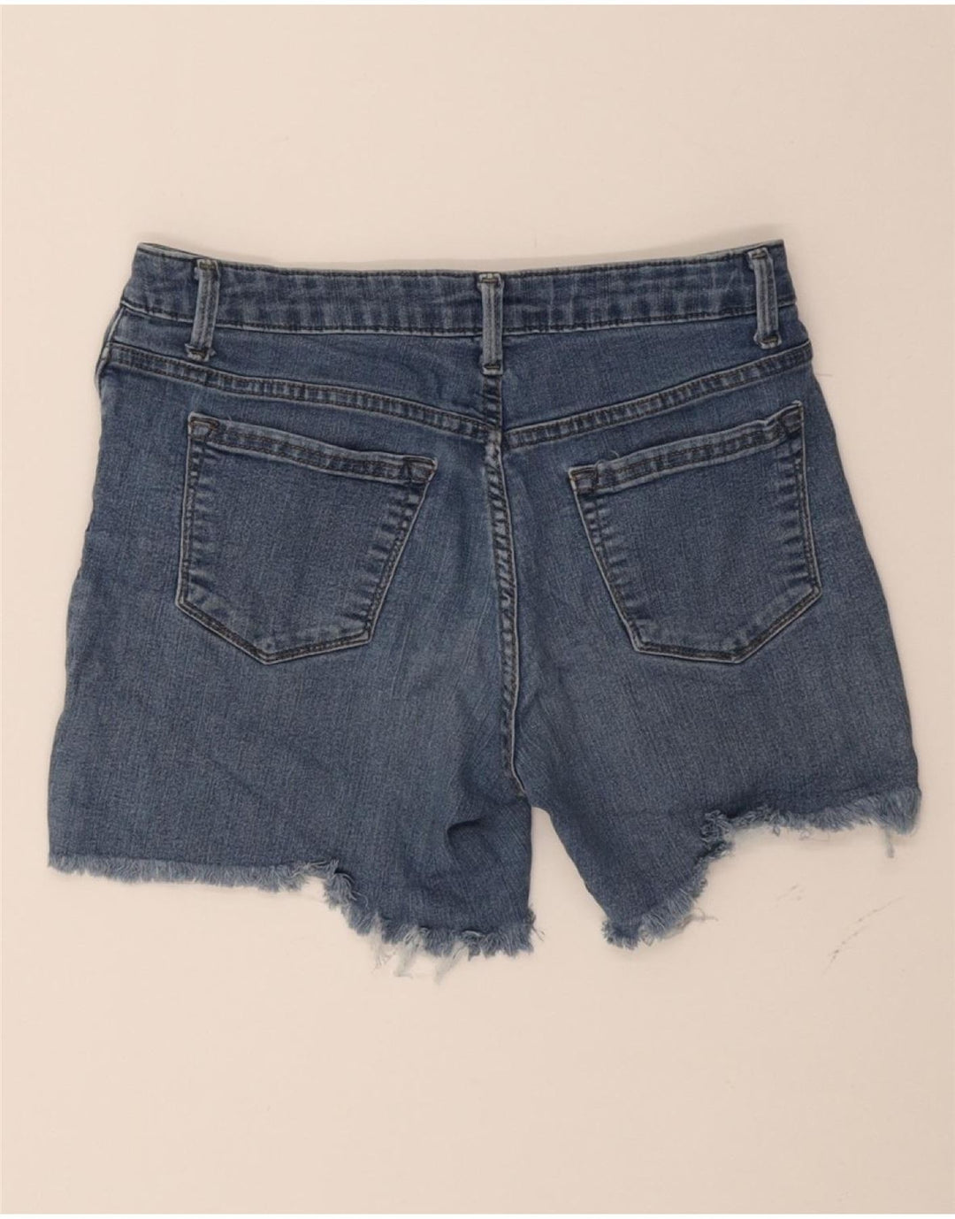 LEE Womens Riders Mid Rise Distressed Denim Shorts Small W28 Blue Cotton Vintage Lee and Second-Hand Lee from Messina Hembry 