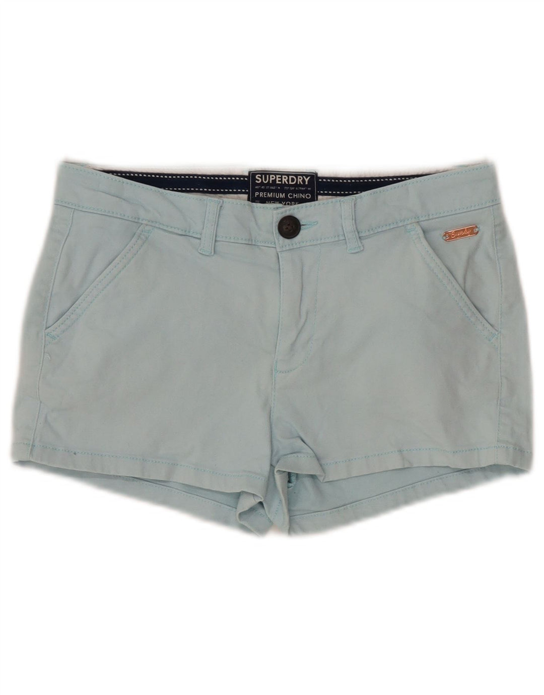 SUPERDRY Womens Chino Shorts UK 6 XS W25  Blue