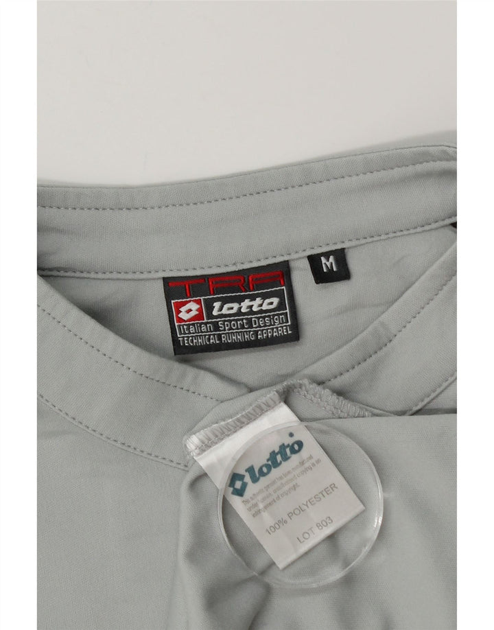 Lotto Mens Zip Neck Pullover Tracksuit Top Medium Grey Colourblock