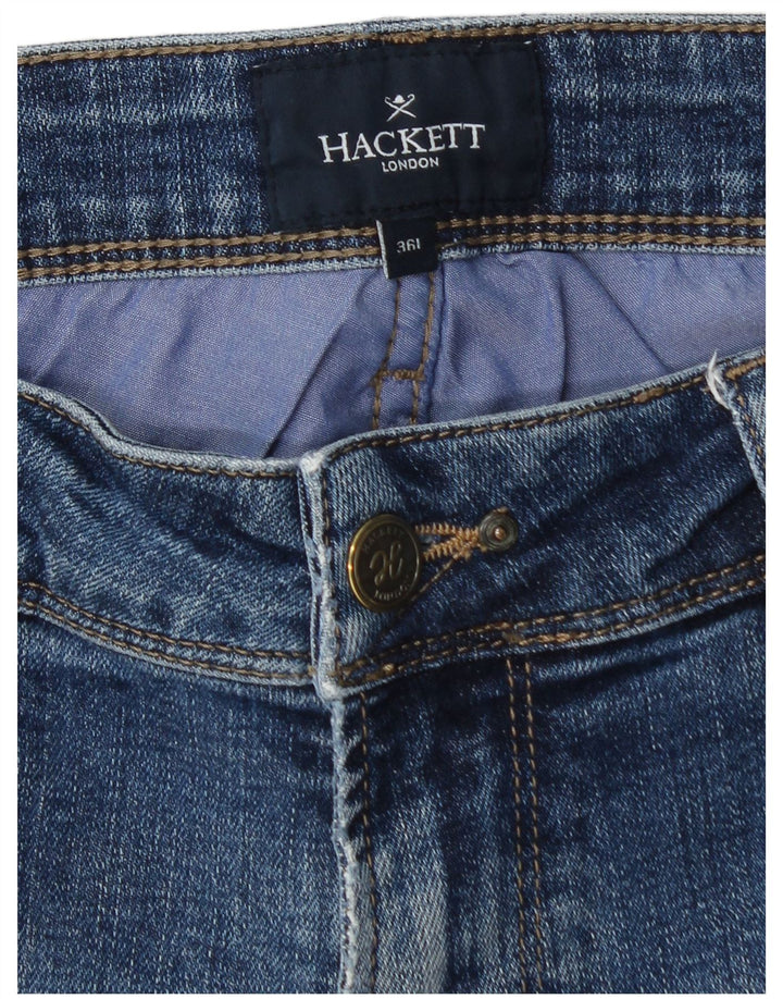 Hackett Mens Slim Jeans W36 L33 Blue Cotton