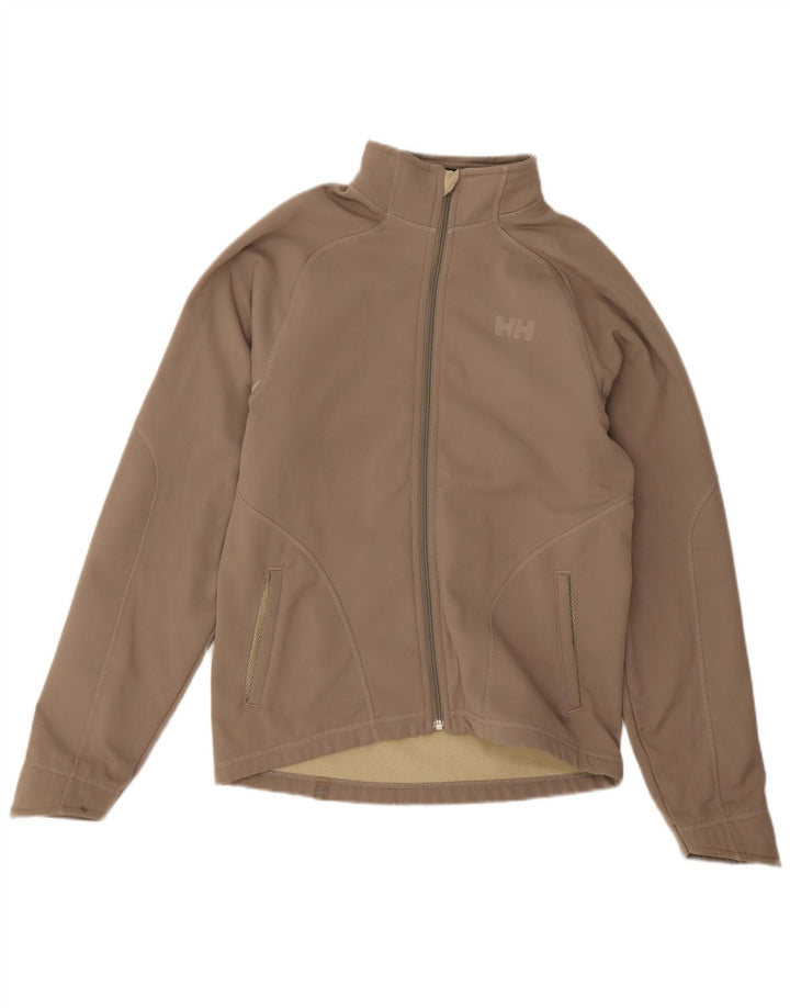 Helly Hansen Womens Tracksuit Top Jacket UK 10 Small Grey Polyester