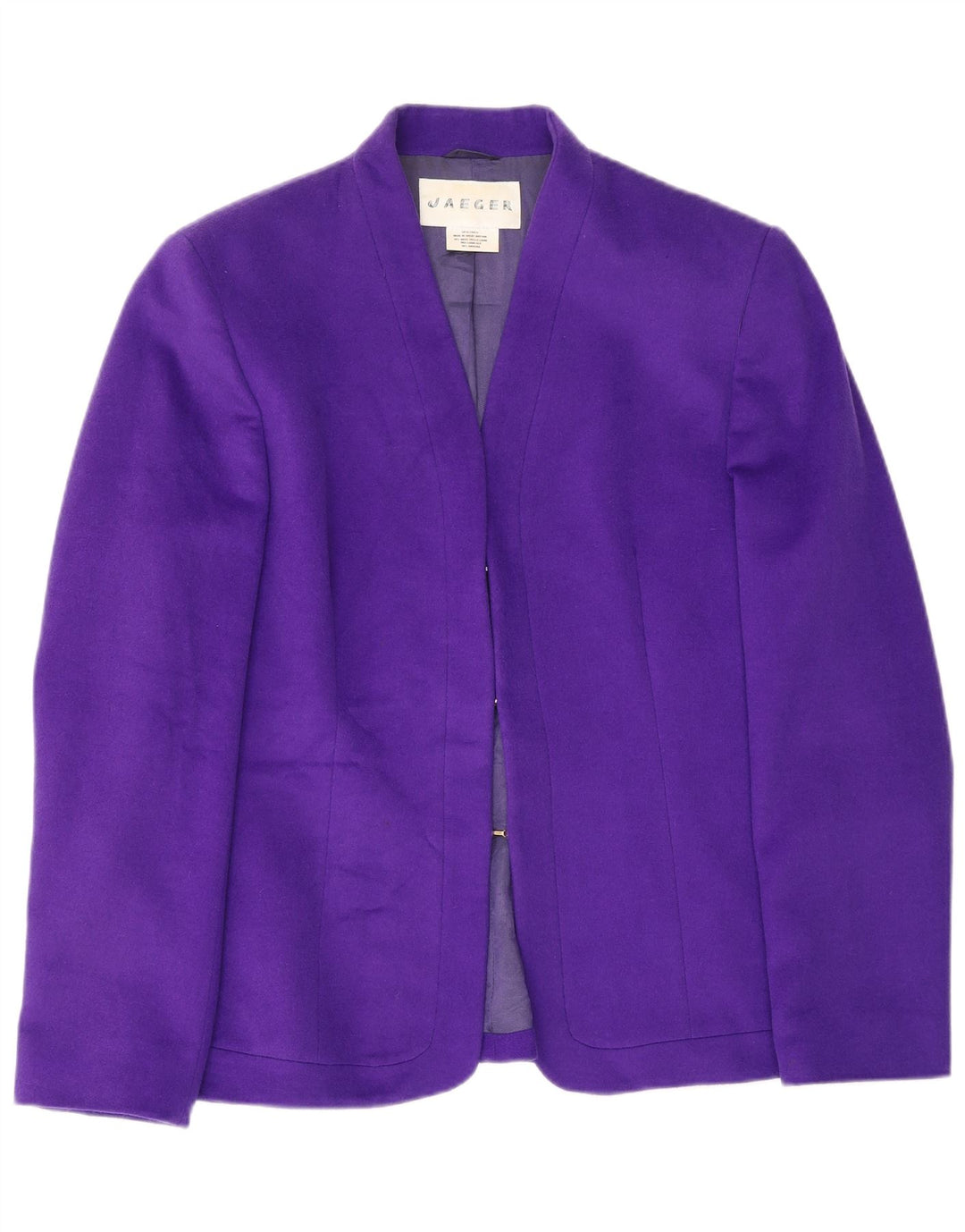 Jaeger Womens Blazer Jacket UK 14 Large Purple Wool