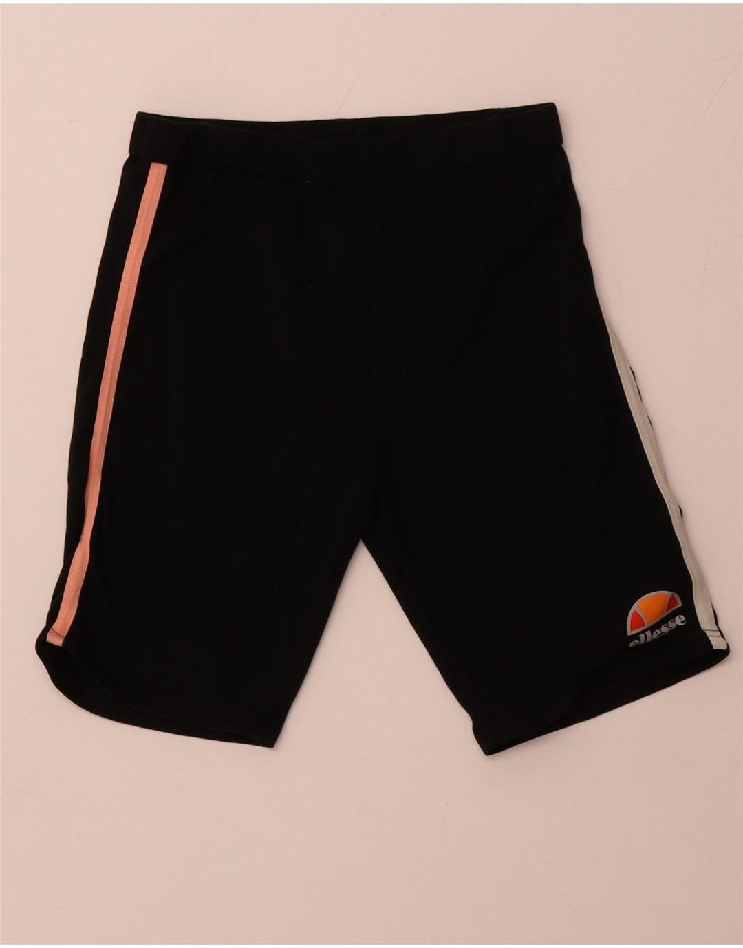 ELLESSE Womens Sport Shorts UK 12 Medium  Black Cotton
