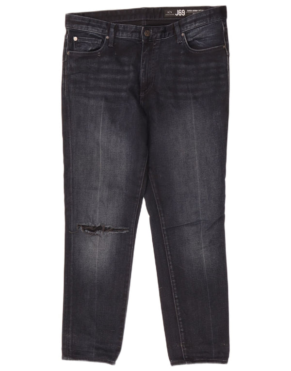 Armani Exchange Mens J69 Super Skinny Jeans W32 L27 Navy Blue Cotton