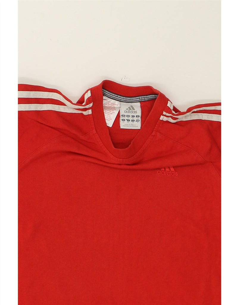 ADIDAS Boys T-Shirt Top 7-8 Years  Red Cotton | Vintage Adidas | Thrift | Second-Hand Adidas | Used Clothing | Messina Hembry 