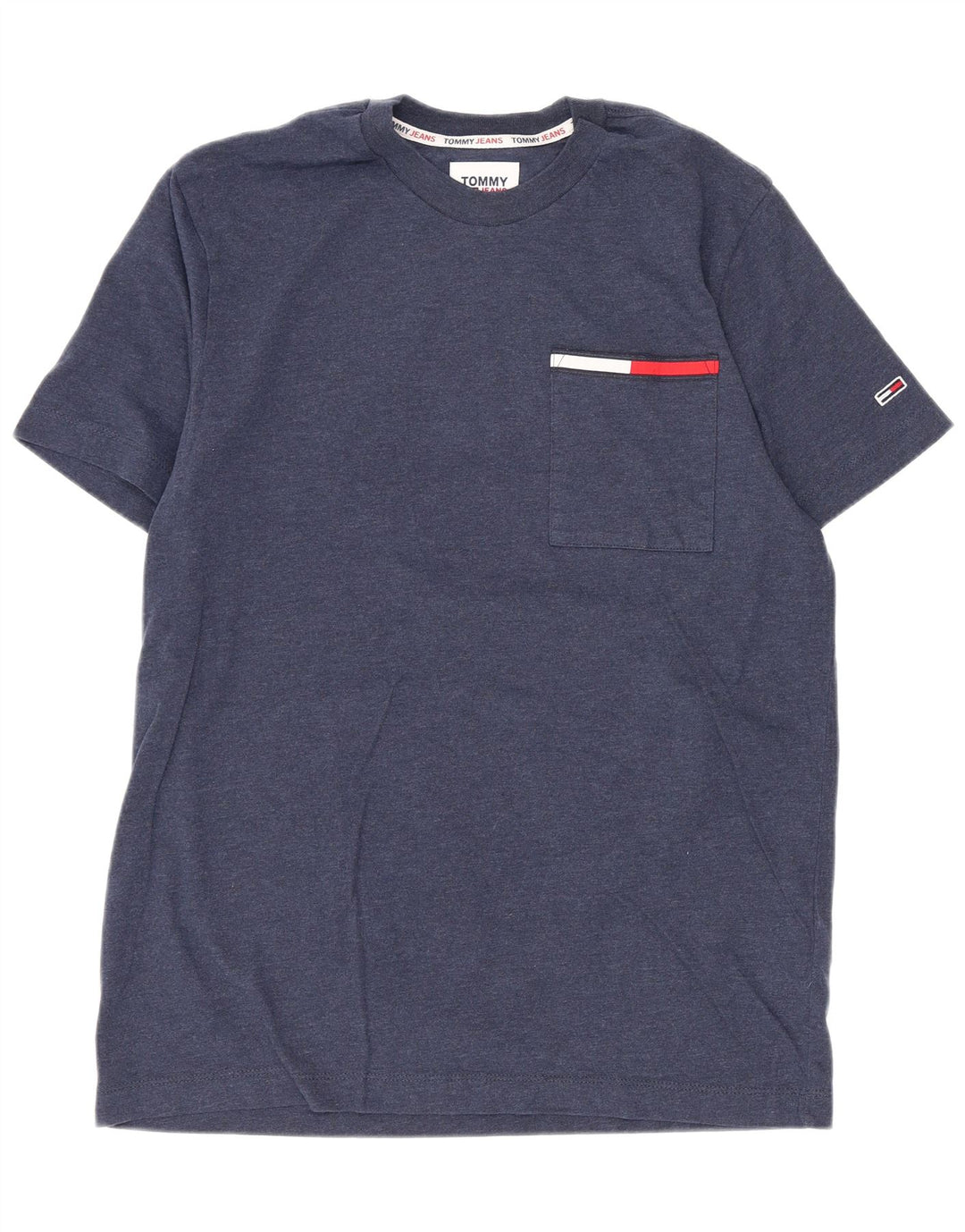 Tommy Hilfiger Mens T-Shirt Top Small Navy Blue Cotton