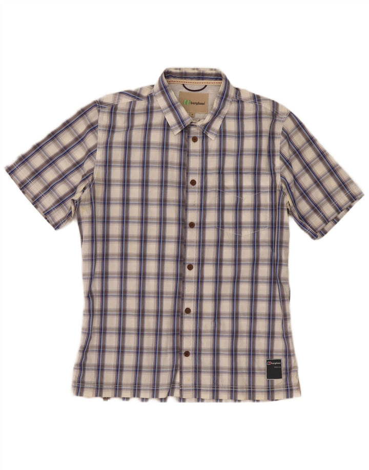 Berghaus Mens Short Sleeve Short Sleeve Shirt Large Blue Check