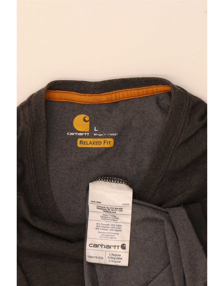 Carhartt Mens Relaxed Fit T-Shirt Top Large Grey Cotton
