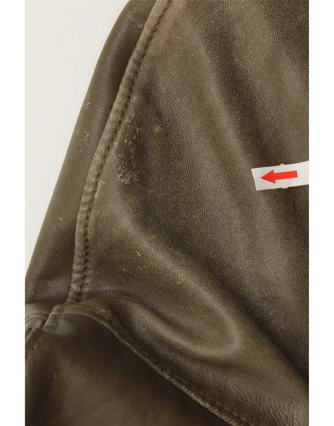 Vintage Mens Bomber Leather Jacket UK 38 Medium Khaki
