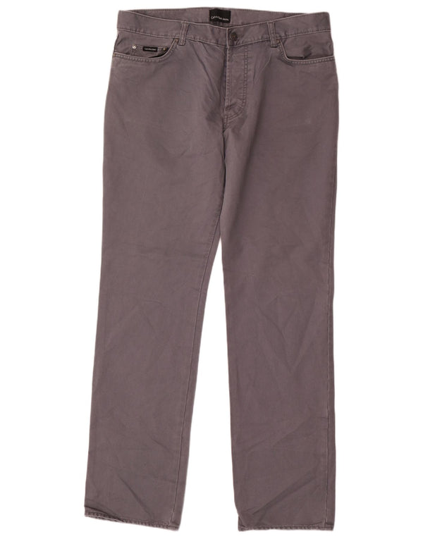 Calvin Klein Mens Straight Casual Trousers W36 L34 Grey